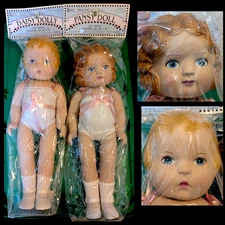 Daisy Kingdom 18" Daisy & Pansy Dolls NEW camisole Red & Blonde Hair Blue eyes