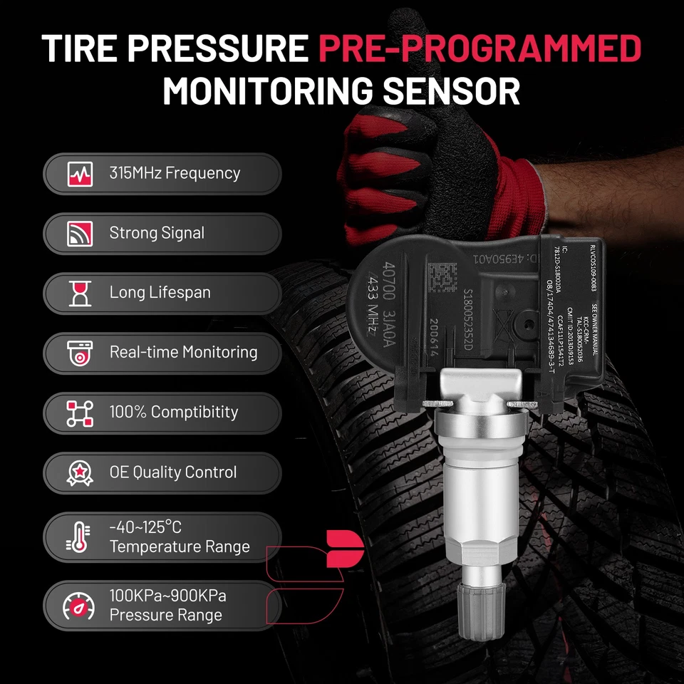 4x 40700-3JA0B Tire Pressure Sensor TPMS For Infiniti Q50 Q60 QX60 JX35 - Image 4 of 4