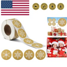 Snowflakes Christmas Stickers, Holiday Envelope Stickers Family Classroom New...