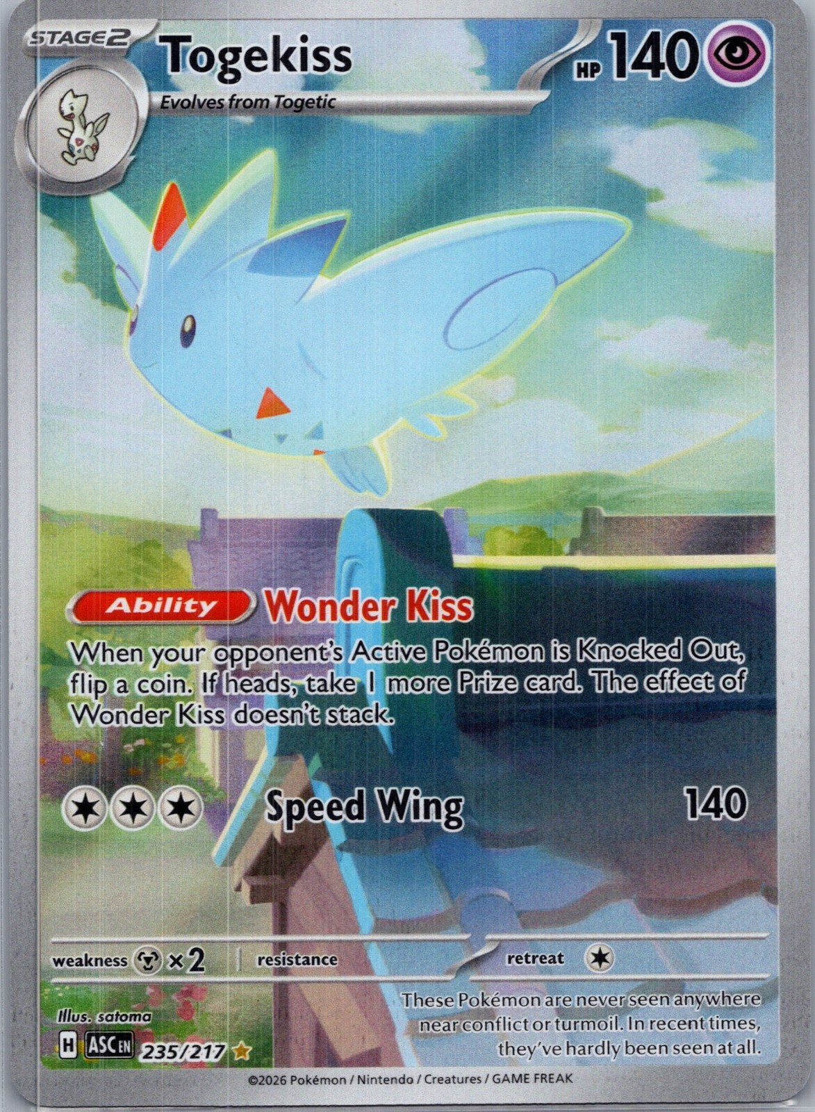 Togekiss Holo Illustration Rare ME: Ascended Heroes 235/217 NM