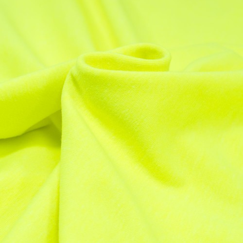 Jersey di cotone tinta unita giallo fluo tessuto jersey (prezzo = 0,5 M) - Foto 2 di 2