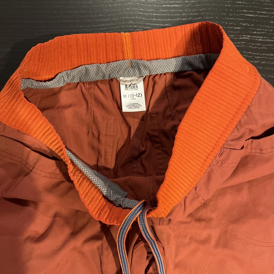 Pantalones de Senderismo REI Cooperativos Niñas M 10-12 Naranja Pull-On Ligeros Bolsillos Exterior Foto 2 de 4