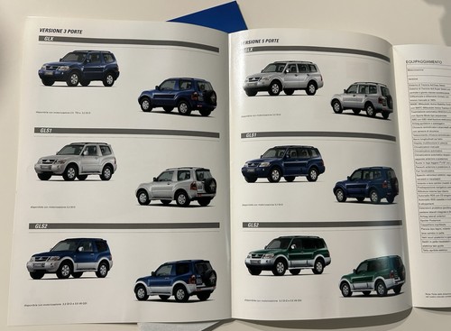 Brochure Depliant Mitsubishi Pajero 2003 Italiano - ottime condizioni - Foto 9 di 10