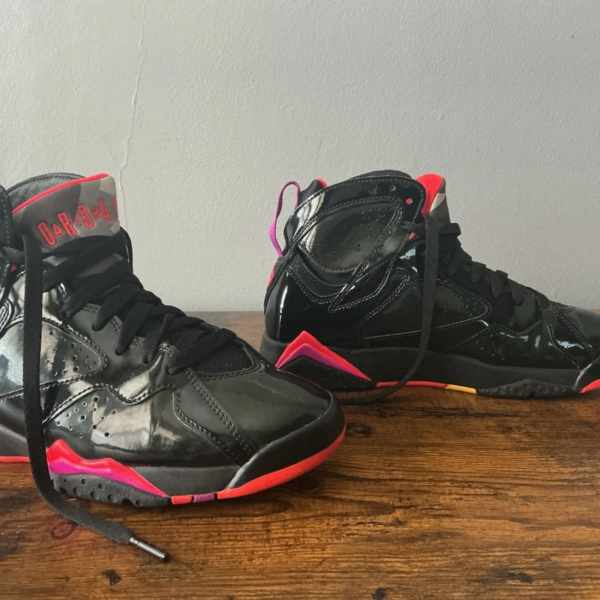 Jordan 7 Retro Black Gloss W for sale | eBay