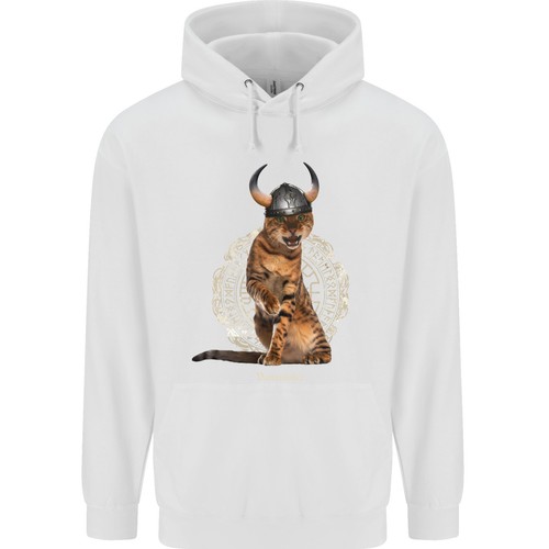 Funny Viking Cat The Vanquisher Childrens Kids Hoodie - Picture 3 of 39