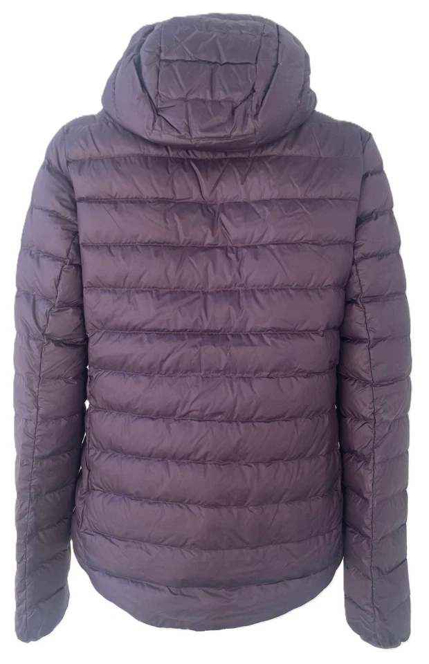 女式 Helly Hansen Verglas 连帽羽绒紫色 295 美元,尺寸:XL — 第 3/4 张图片