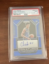 2022 PANINI PRIZM CHET HOLMGREN SIGNATURES BLUE WAVE RC PSA 9