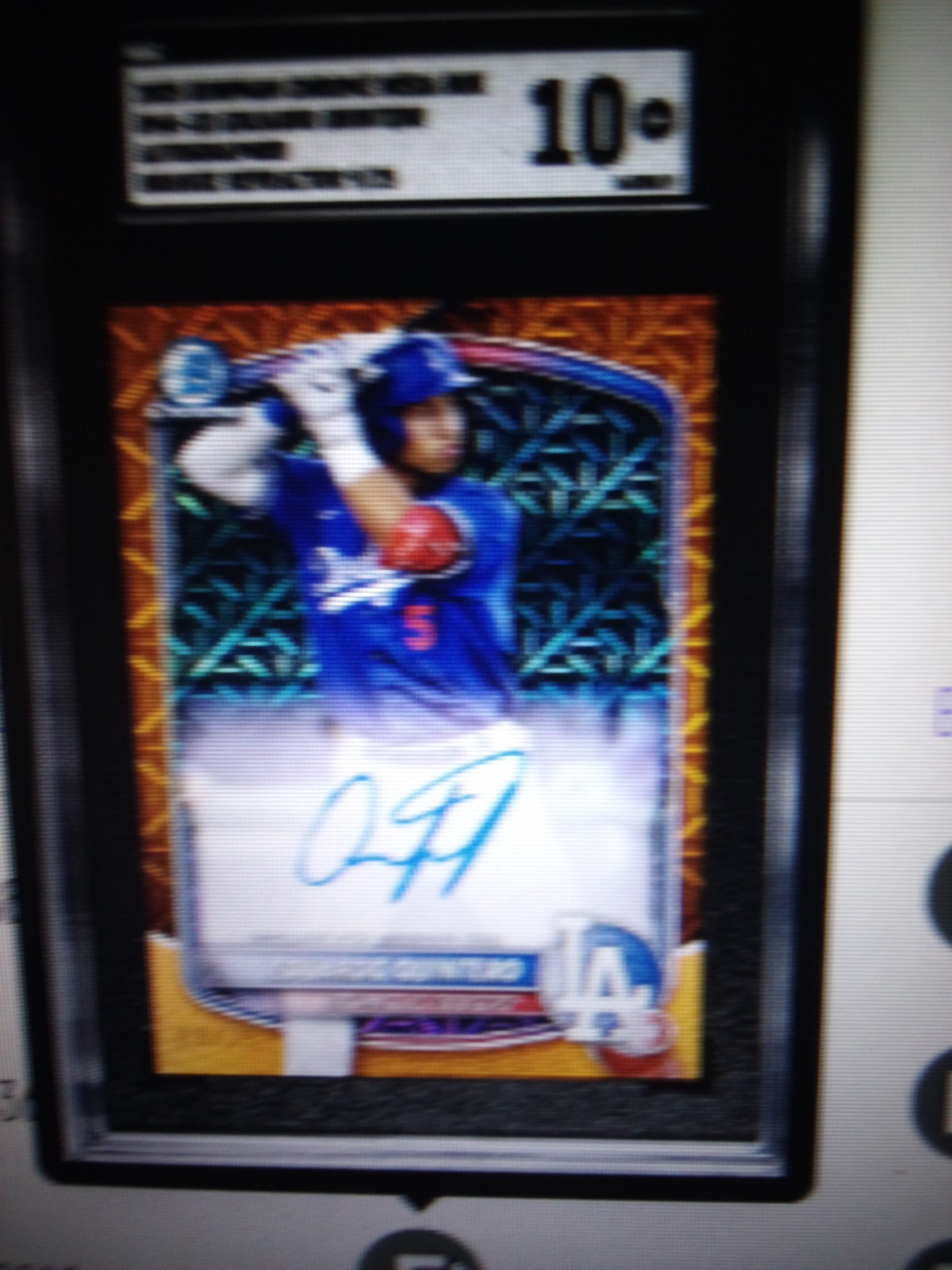 2025 Bowman Chrome BMA-EQ EDUARDO QUINTERO MEGA ORANGE REFRACTOR /25 autograph