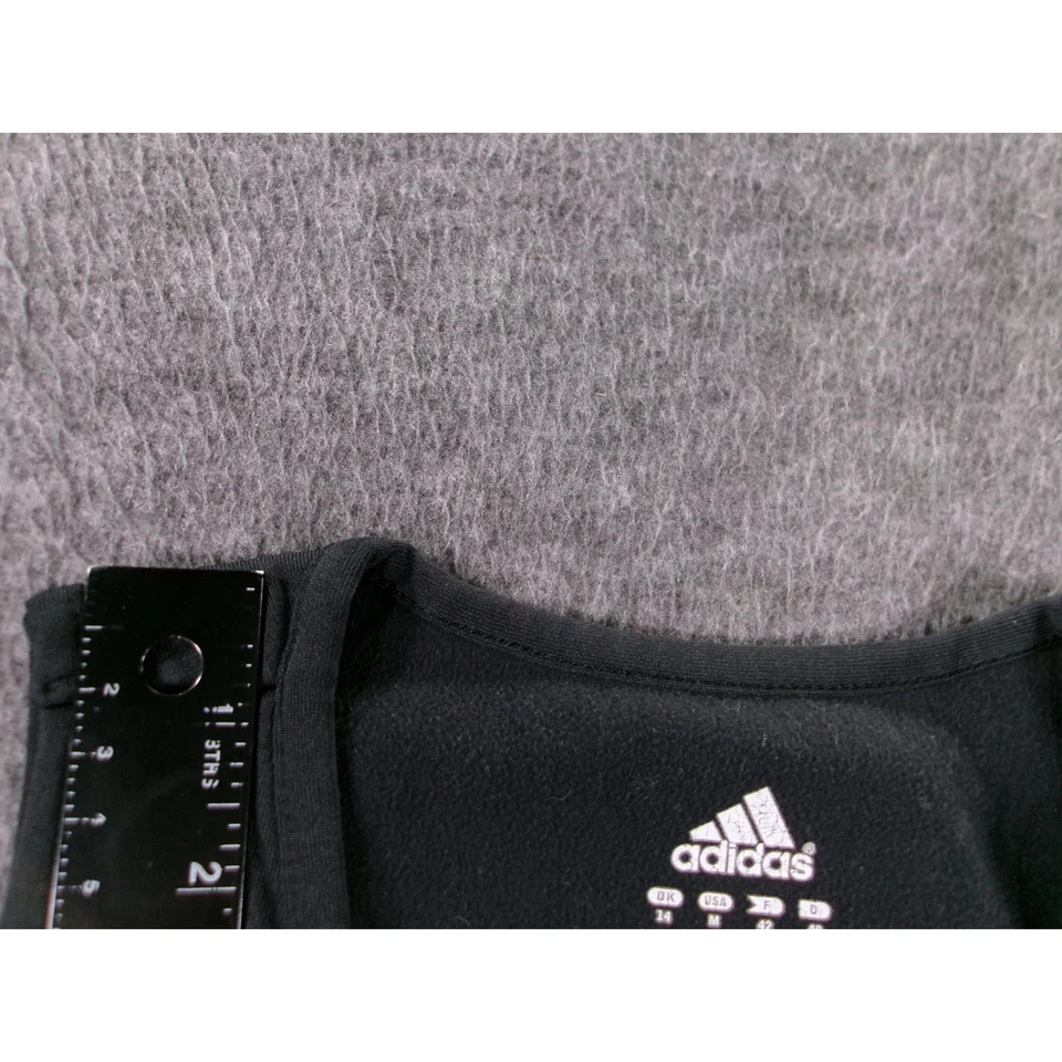 Camiseta sin mangas Adidas para mujer mediana negra deportiva rayas en contraste atletismo retro Foto 4 de 4