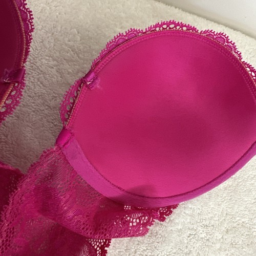 Sujetador Victoria's Secret acolchado sin tirantes para mujer 32C rosa estrás banda de agarre - Imagen 11 de 12