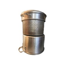 Primitive Vintage Aluminum Two Handle Double Boiler Pan Set 3pc with lid