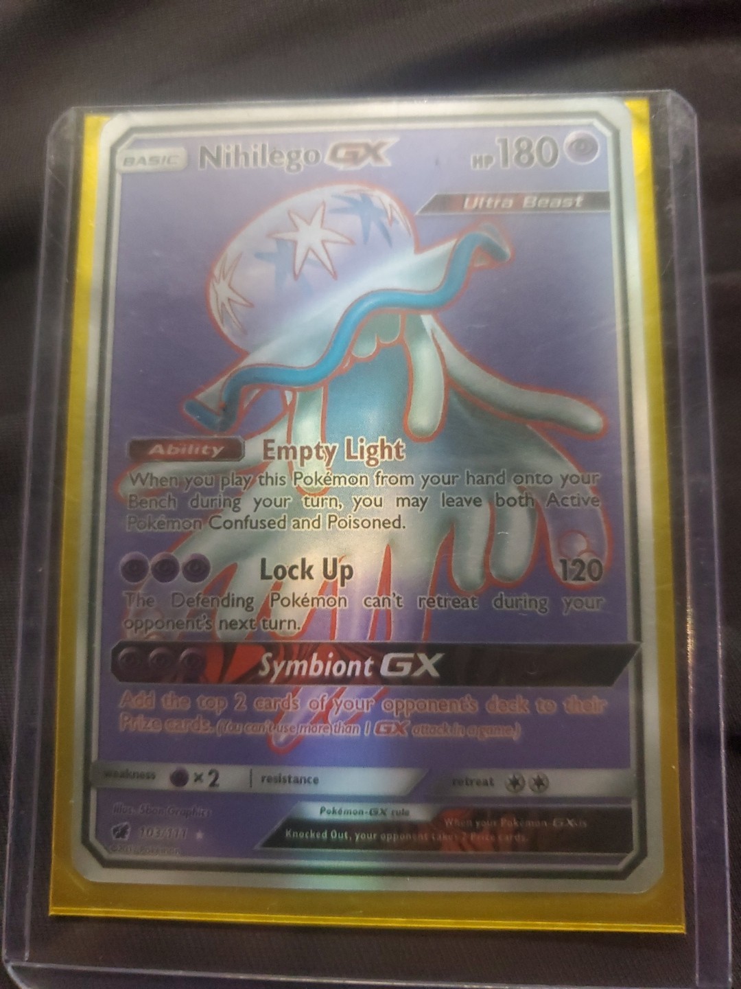 Nihilego GX (Full Art) 103/111 Sm-Crimson Invasion Holo