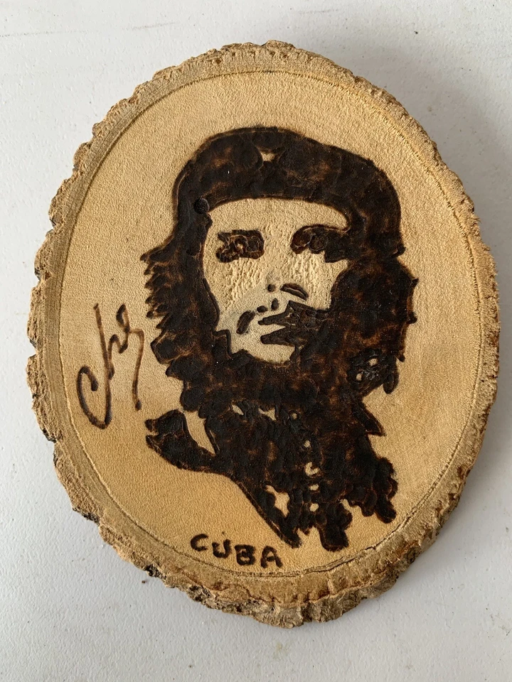 Arte de pared de losa de madera Live Edge pintado a mano Foto 2 de 3