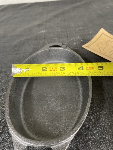Old Mountain Pre Seasoned 5 x 3/4 Inch Square Mini Skillet Oval Loaf Pan Set NEW - Picture 5 of 10