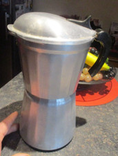 Ancienne grande Cafetière à Café en Aluminium Style Moka SEB à completer