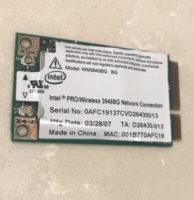 Intel Pro Wireless3945BG Network Connection
