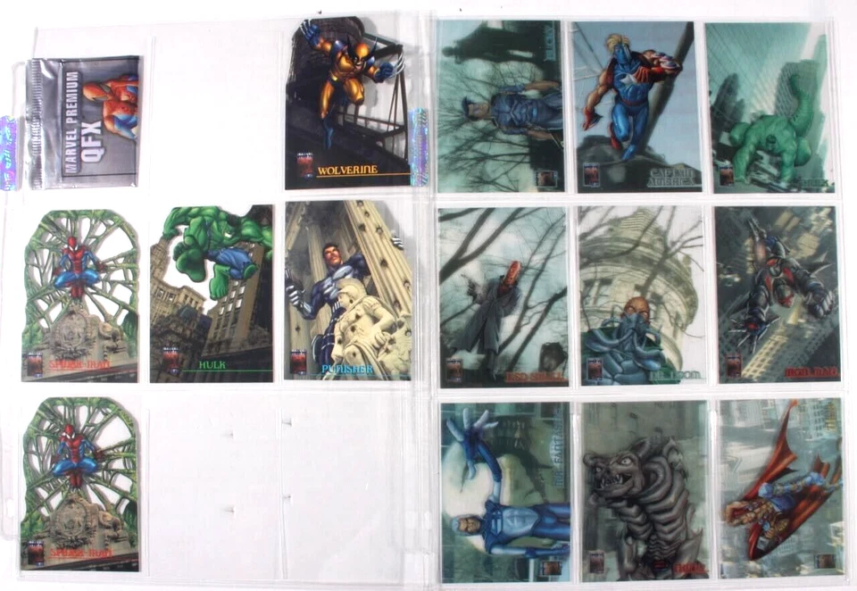 1997 FLEER/SKYBOX MARVEL PREMIUM QFX COMPLETE SET OF 72/72 CARDS PLUS MORE MINT! - Image 3 of 4