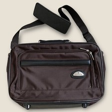 VTG Samsonite Laptop Work Luggage Case Bag 16.5 Inch Brown Canvas GOOD CONDITION