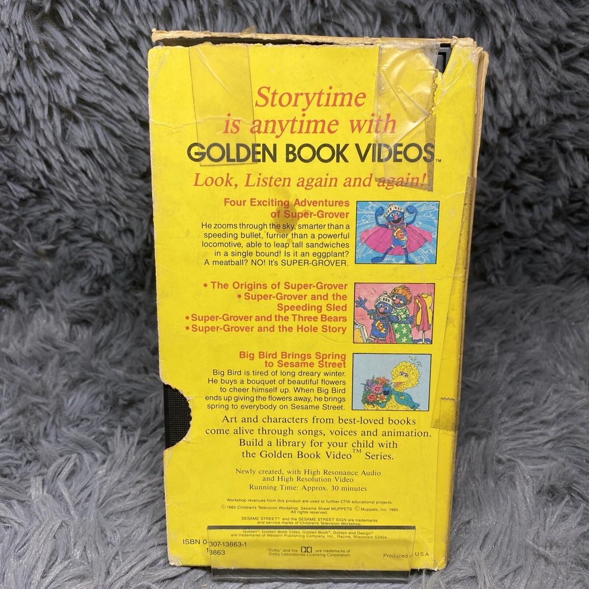 A Golden Book Video Sesame Street Big Bird Super Grover Jim Henson