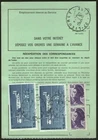 FRANCE: Final reshipment card with various stamps