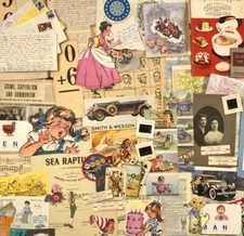 150pc Original Ephemera Lot for Junk Journals and Crafts.