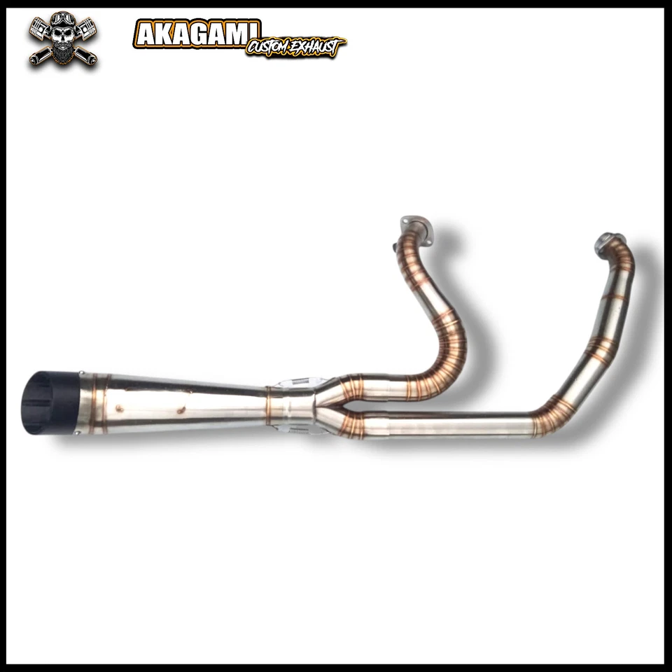 Sistema de escape completo 2 en 1 apto para Harley-Davidson Dyna Low Rider Foto 2 de 2