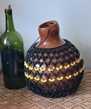 Sekere large Yoruba-style netted gourd rattle 