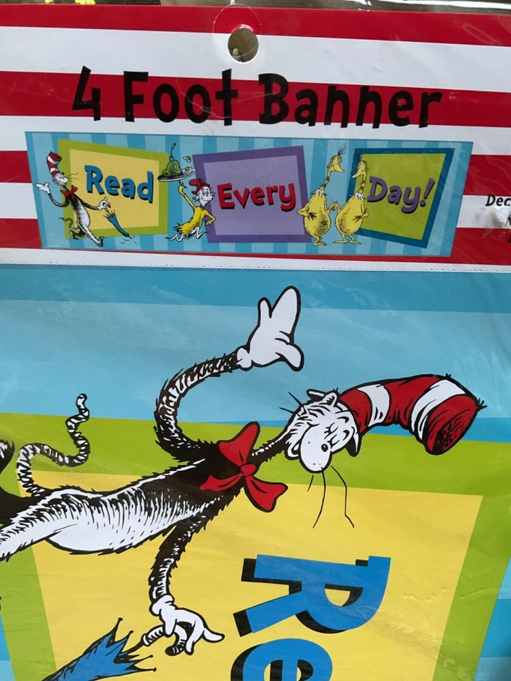 Dr Seuss Classroom Banner Teachers Supply Read Every Day 4ft Banner - Image 2 of 4