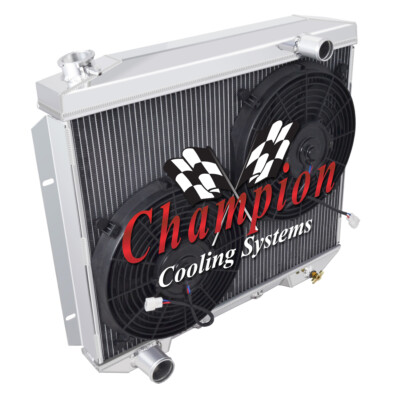 2 Row DR Champion Radiator,12'' Fans-1957-1959 Ford Courier Sedan Delivery V8 Eng