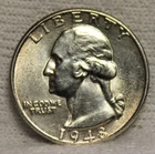 1948 uncirculated washington quarter