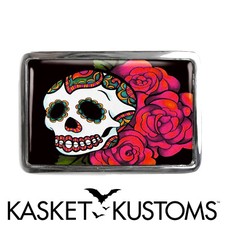 Day of the Dead Dia De Los Muertos Traditional Rockabilly Belt Buckle - 77