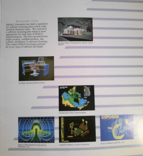 Halo '88, par Media Cybernetics - Brochure et 3 dépliants, 1988. Boîte à outils graphique. - Photo 3 sur 11