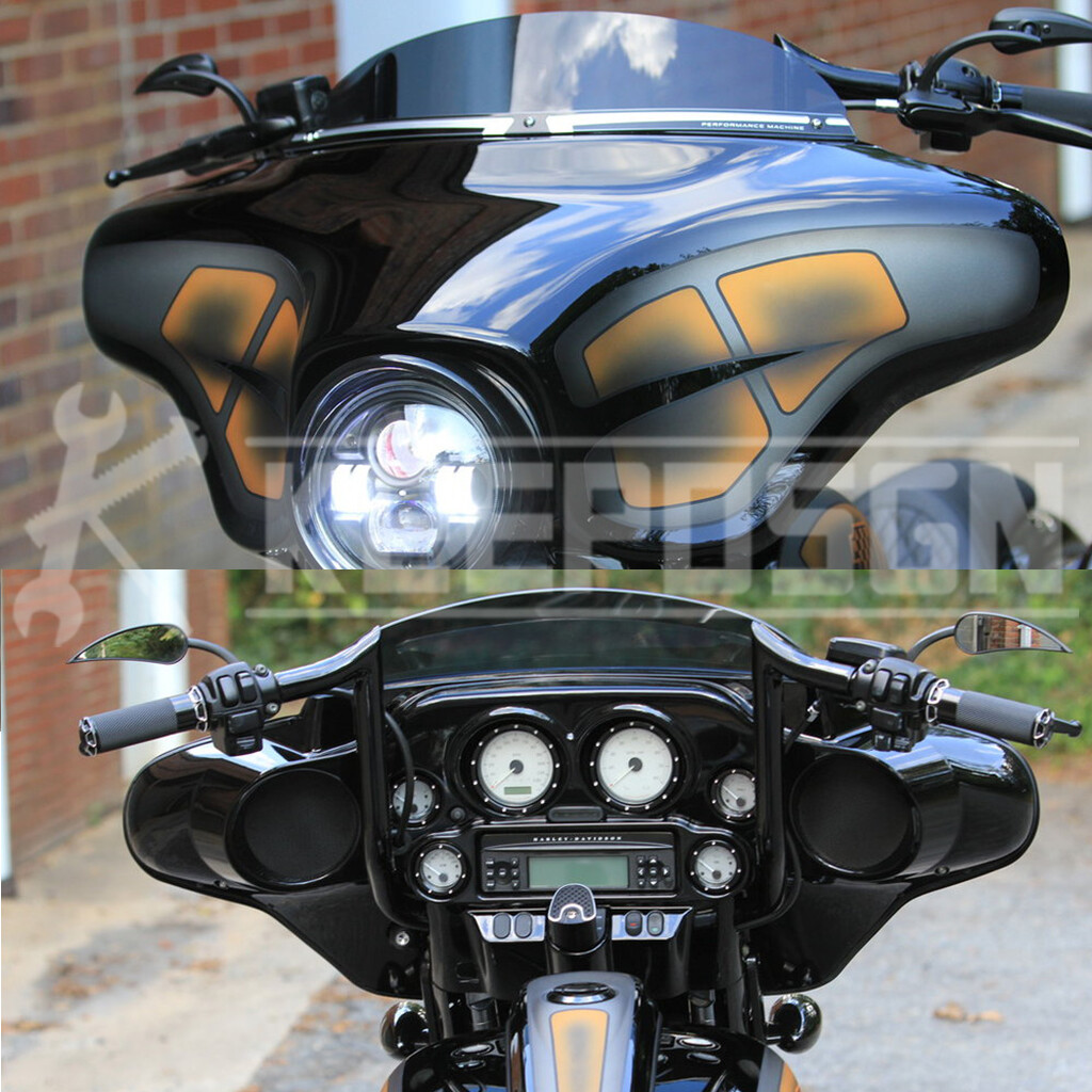 Black Motorcycle Mirrors For Harley Davidson Softail FXBRS