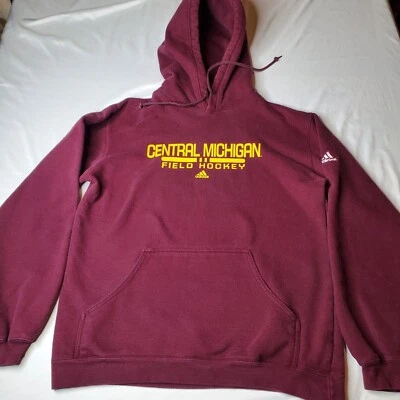 Adidas Central Michigan Chippewas Field Hockey Sweatshirt Unisex M Hood 22x26.5 - Image 1 of 4