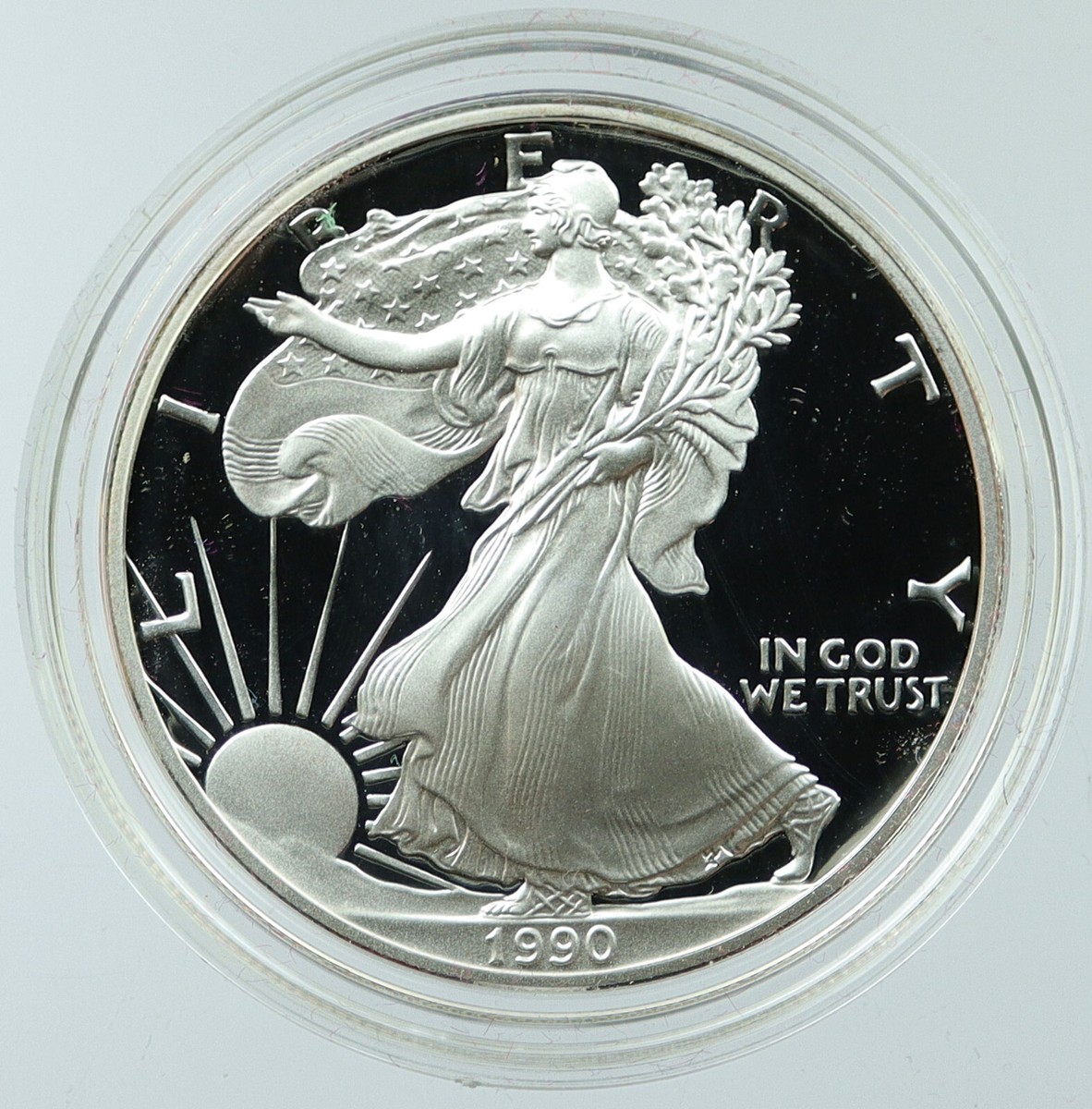 1990 UNITED STATES USA American Eagle & Liberty PROOF SILVER