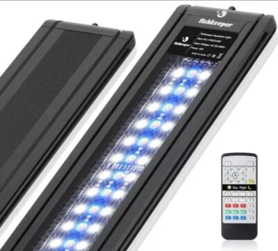 FISHKEEPER 42W 24/7 Aquarium Light -Full Spectrum, Sunrise/Daylight/Moonlight , 56"-66"tank