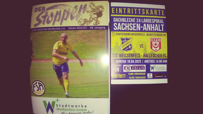 SSC Weißenfels - Hallescher FC HFC 2022/23 FSA LP used Ticket + Programm