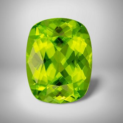 Peridot Cushion Cut Gemstone 1.15 Cts - 7x5 mm VVS Loose Gem