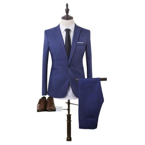 Men's One Button Modern Fit Suit Set Two Piece Jacket+pant Set Business Outfits - Picture 28 of 30