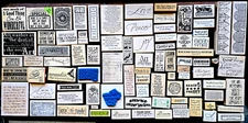 Pick from 130 unused classic RUBBER STAMPS featuring SENTIMENTS, WIT, QUOTATIONS
