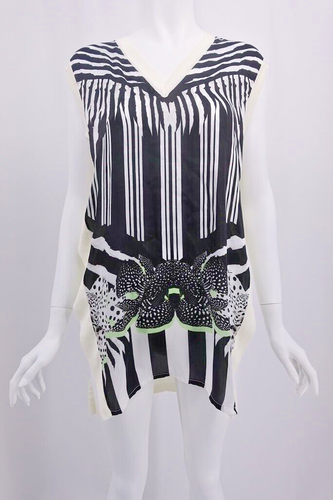 NWT Just Cavalli Sleeveless V-neck Blouse Top Made in Italy Size L - Picture 6 of 10