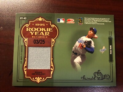 2004 DONRUSS TIMELESS TREASURES ROOKIE JERSEY #43 HIDEO NOMO/PEDRO MARTINEZ #/25