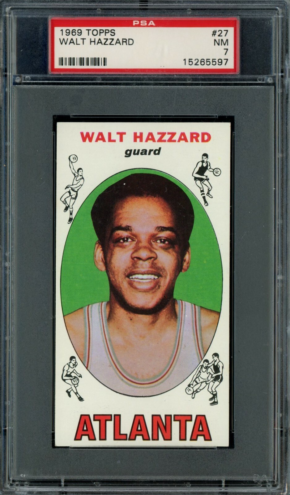 1969-70 Topps Basketball #27 Walt Hazard Atlanta PSA 7 NM LOOK!