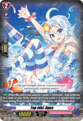 Bushiroad Cardfight Vanguard Top Idol, Aqua DZ-LBT01/028EN RR Gefühlvoll