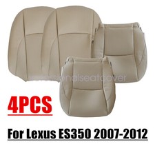 Driver Passenger Perforated Leather Seat Cover Tan For 2007-2012 Lexus Es350