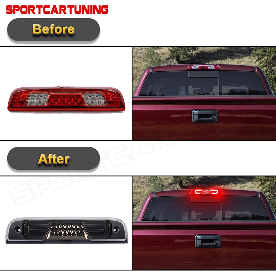 GMC Sierra & Chevy Silverado (3rd GEN) 1500 14-18 Red LED 3rd Brake Li - Foto 4