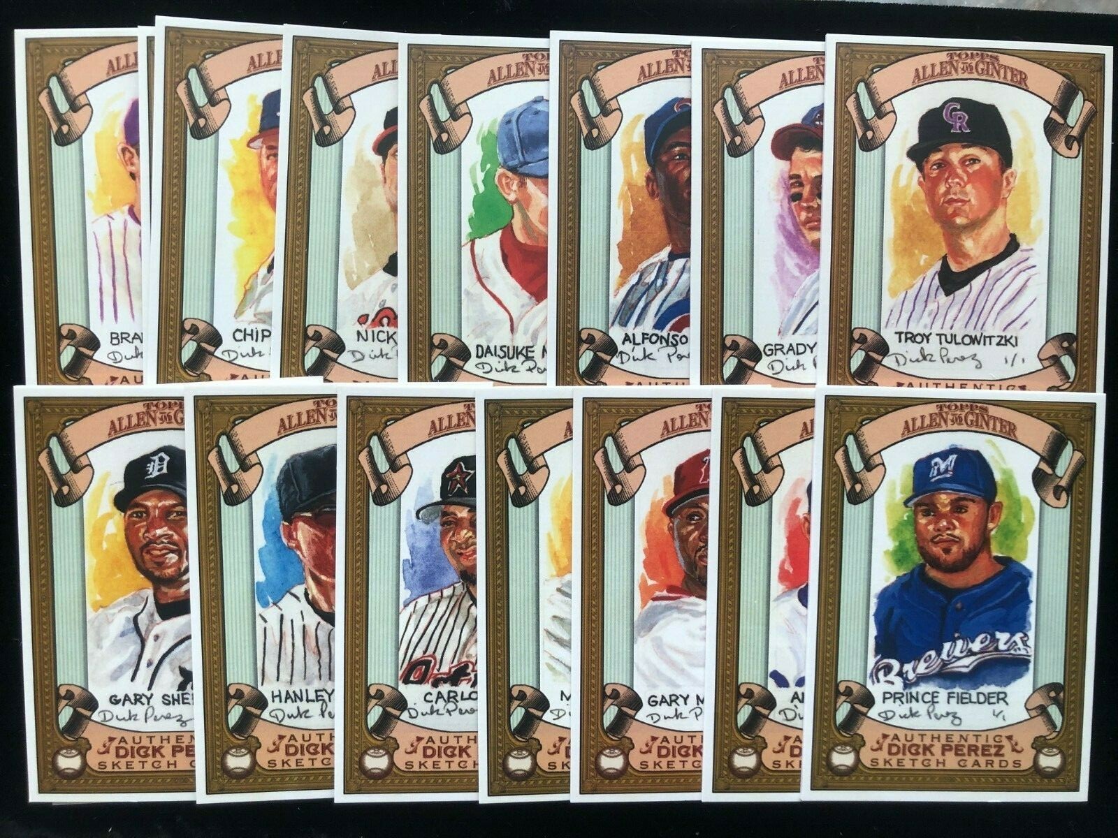 2007 Topps Allen and Ginter Dick Perez Sketches Complete the Set Pick Your Cards