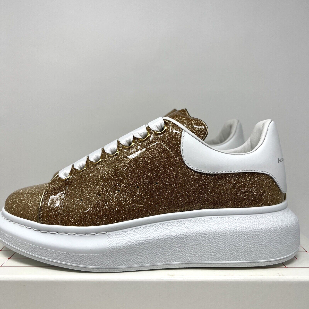 Mcqueen Scarpe Brillantini Alexander Mcqueen Oro Brillantini Size