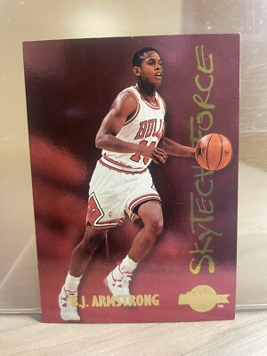 1994-95 SkyBox Premium SkyTech Force Bulls Basketball Card #SF2 B.J. Armstrong