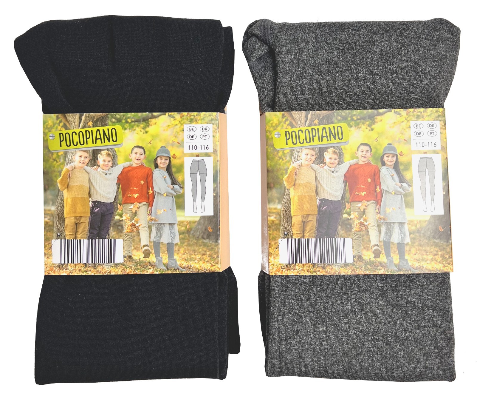 Thermo Leggings Jungen Kinder Thermounterwäsche lange Unterhose Schwarz